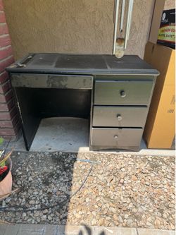 Solid Wood Computer Desk with Keyboard Tray
