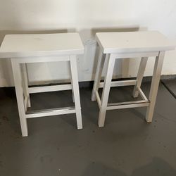 White Farmhouse Stools