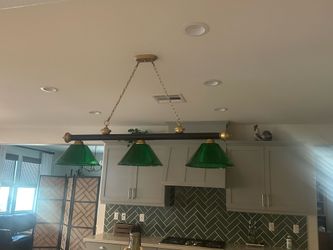 Kitchen Island/Pool Table 3 -Light Chandelier