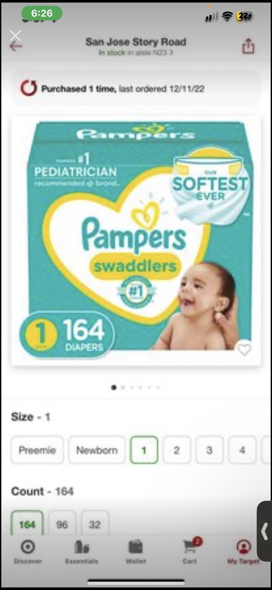 Size 1 Diapers