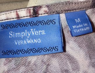 Sz M Simply Vera Vera Wang Wrap Dress