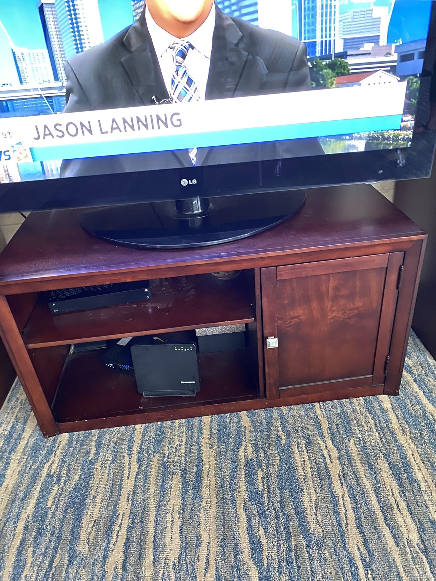 Furniture wall unit in good condition also dining room glass table with six chairs and three glass tables 500 cash