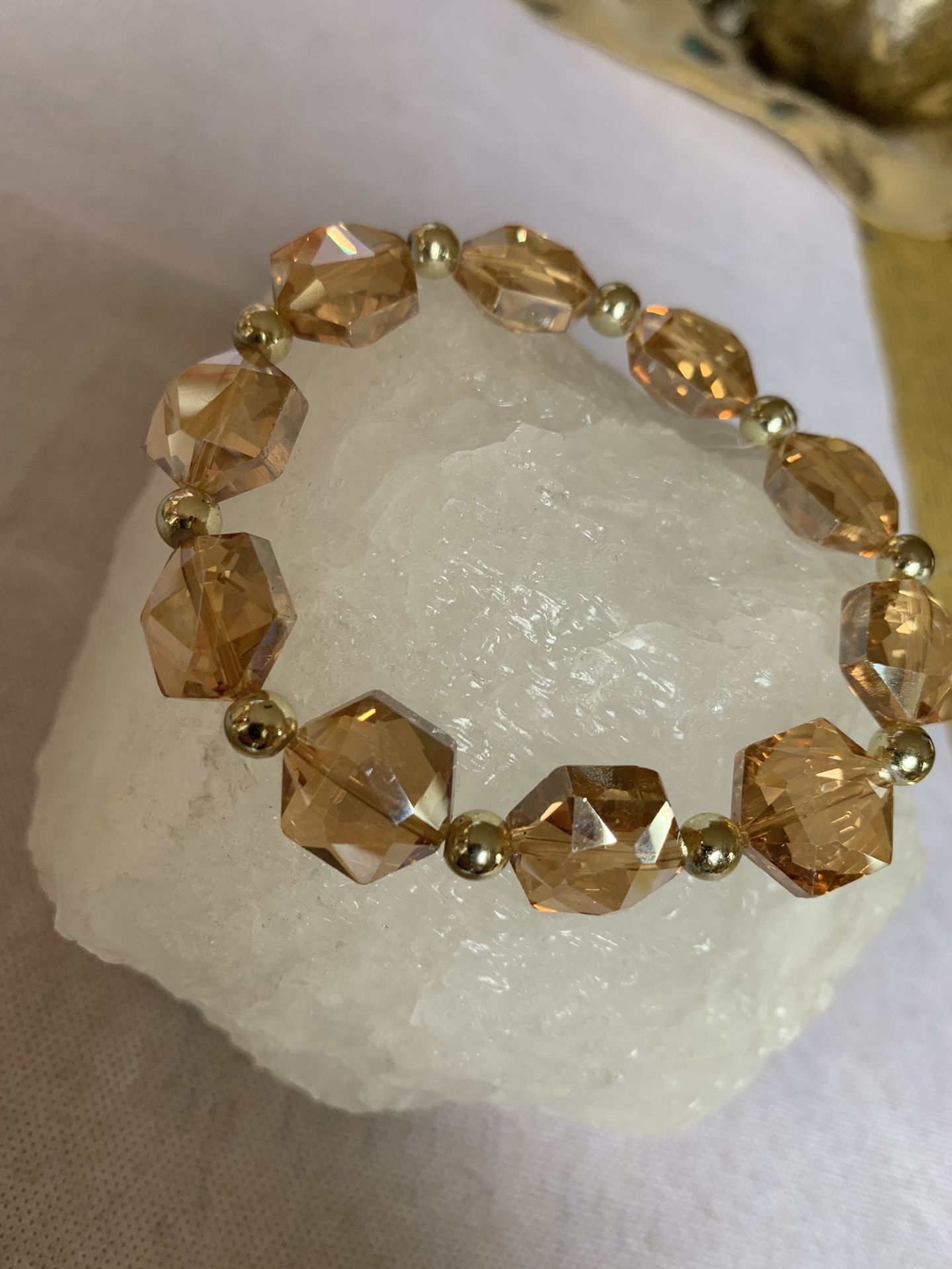 Beautiful sparkly glass beads bracelet