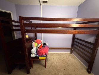Twin top bunk bed