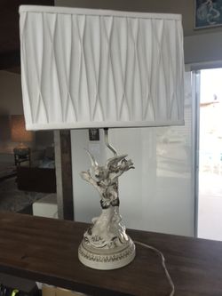 Vintage Capodimonte Figural Lamp