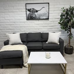 Gray Sectional Delivery Available 