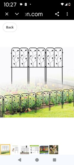 28”Decorative Garden Fence,Garden Edge Border Black Metal Wire Fence Wrought Iron Fence Garden,Rustproof Iron Landscape Wire Folding Fencing Ornamenta