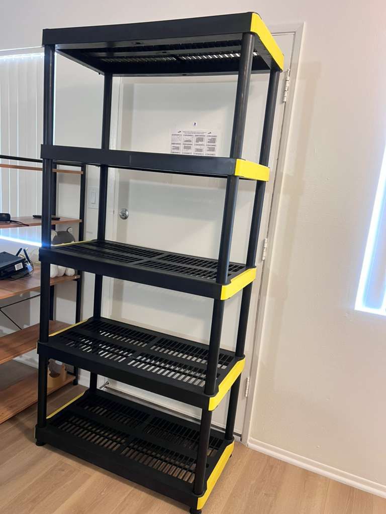 Black 5-Tier Plastic Garage Storage Shelving