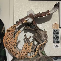 De Capoli Statue Of Eagle and Cheetah