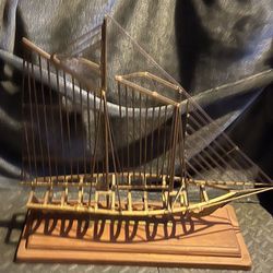 Mid Century 2 Mast Metal Clipper Ship C Jere? No Clue