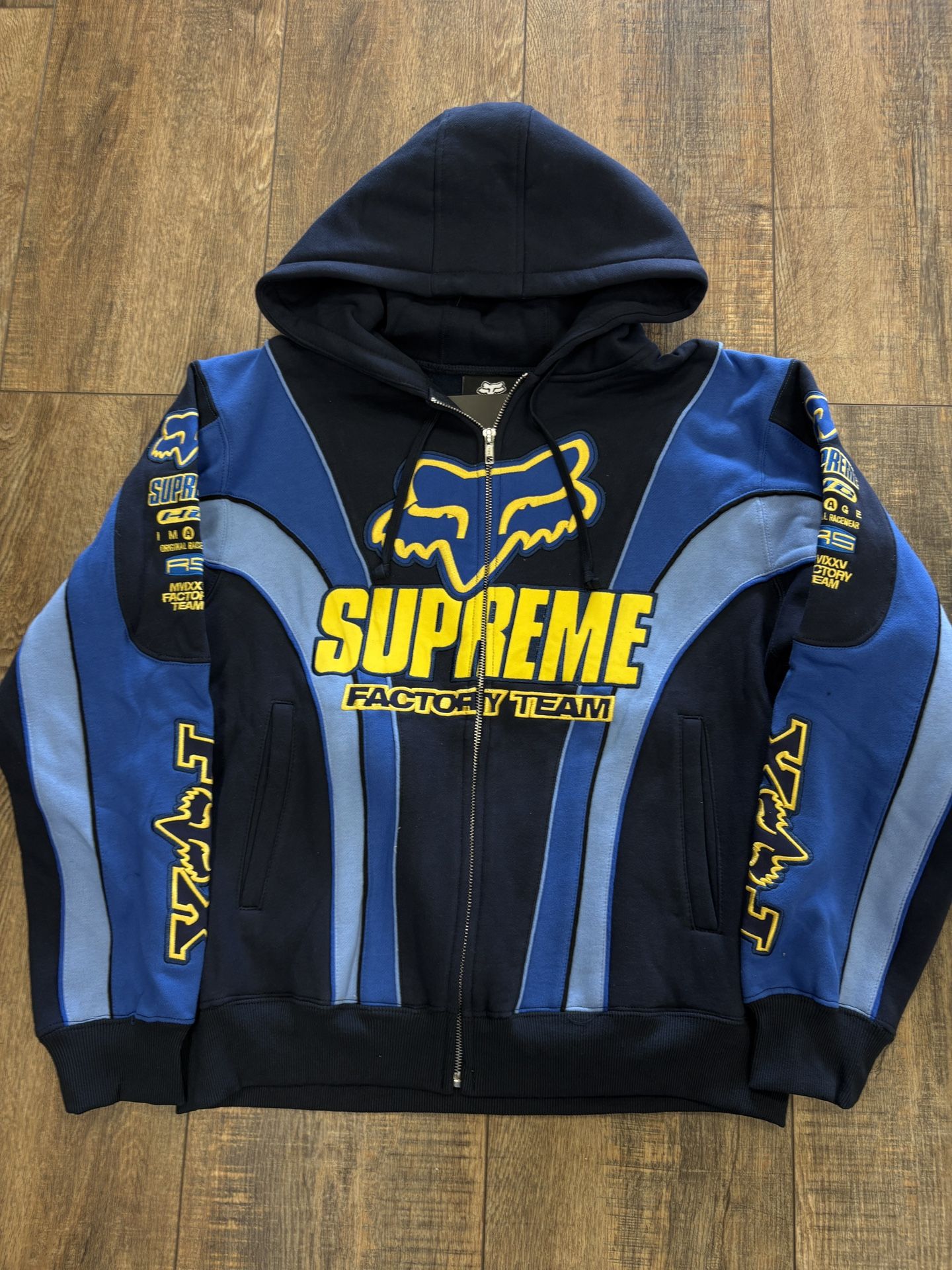 Supreme X Fox Racing Zip Up Hoodie