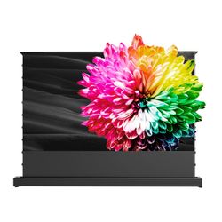 120" Smart CBSP Excellent Contrast Tension CLR ALR Motorized Floor Rising Screen For UST Projector