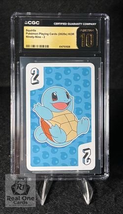 2020s Pokemon KOR Playing Cards Ninety-Nine #2 Squirtle CGC 10 Pristine