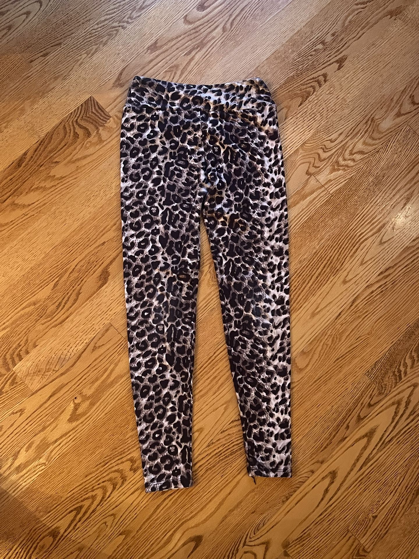 Aqua Animal Print Leggings Girls Size S