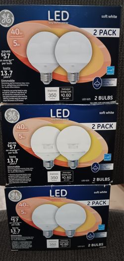GE LED 2pack Light Bulbs ( Three 2packs For $17)