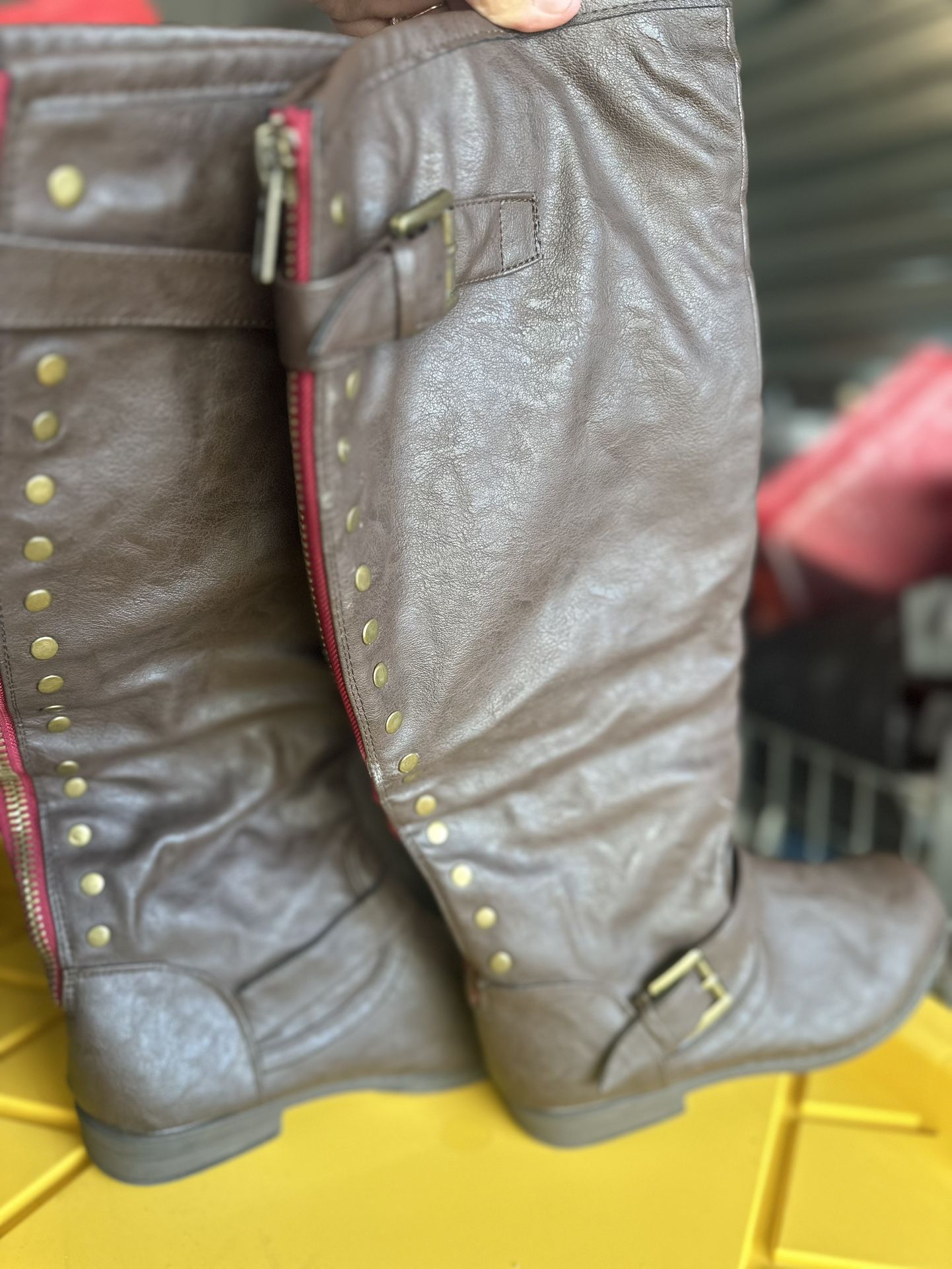 Brown Wide Calf Boots