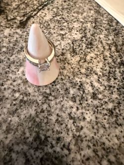 Cubic zirconia, diamond, ring, sterling silver