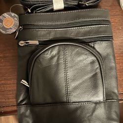 Genuine Leather Crossbody Bag New $10