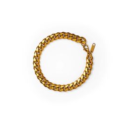 CURB CHAIN BRACELET - 18K GOLD PLATED