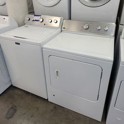 Maytag Top Load Washer With Agitator And Gas Dryer Set 