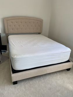 Queen Sized Upholstered Bed Frame