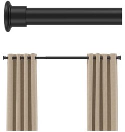 Tension Curtain Rod by EZFurni, 42-123 Inches, Heavy Duty Tension Rods for Windows