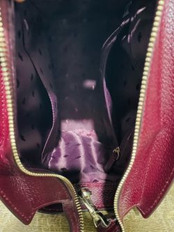 Kate Spade burgundy hand bag never used