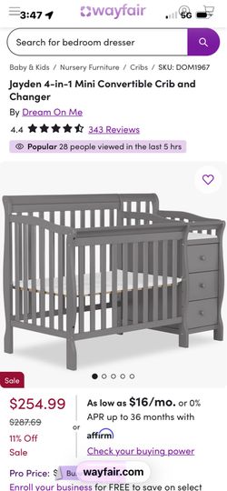 Storkcraft 4-in 1 Calabria Crib to Bed Changer