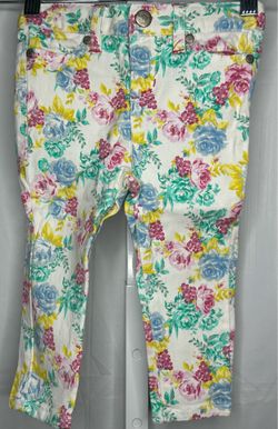 Little Maven toddler girl’s floral jeans