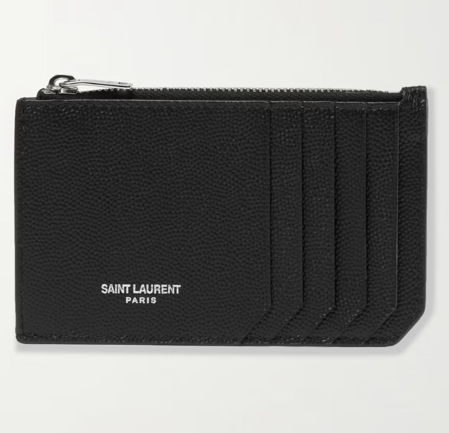 Saint Laurent Paris Zipper Wallet Black
