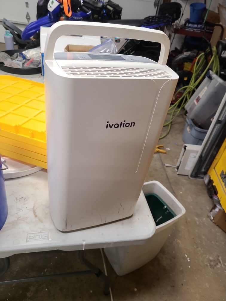Ivation 14.7 Pint Compressor Dehumidifier – Small and Compact with Continuous Drain Hose for Smaller Spaces, Bathroom, Attic, Crawlspace and Closets -