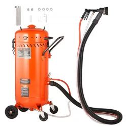 237*28 Gallon Vacuum Sand Blaster, Dustless Sandblaster with Built-in 1200W Vacuum System for Dust Control and Abrasive Recycle, 60-110 PSI Heavy Duty