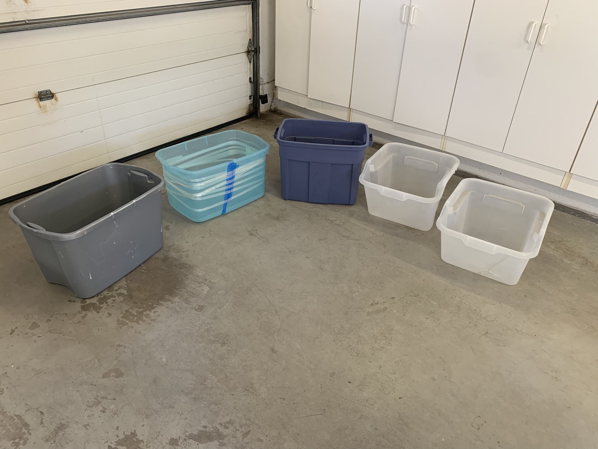 Storage Tub Containers - Plastic - Size Varies