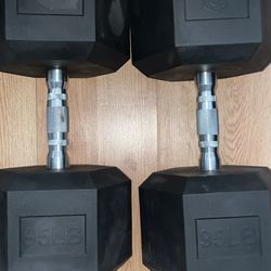 Two Sets of 100 and 95lb Dumbbells