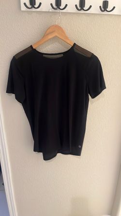 Lululemon Black Athletic T-Shirt with Mesh Shoulders