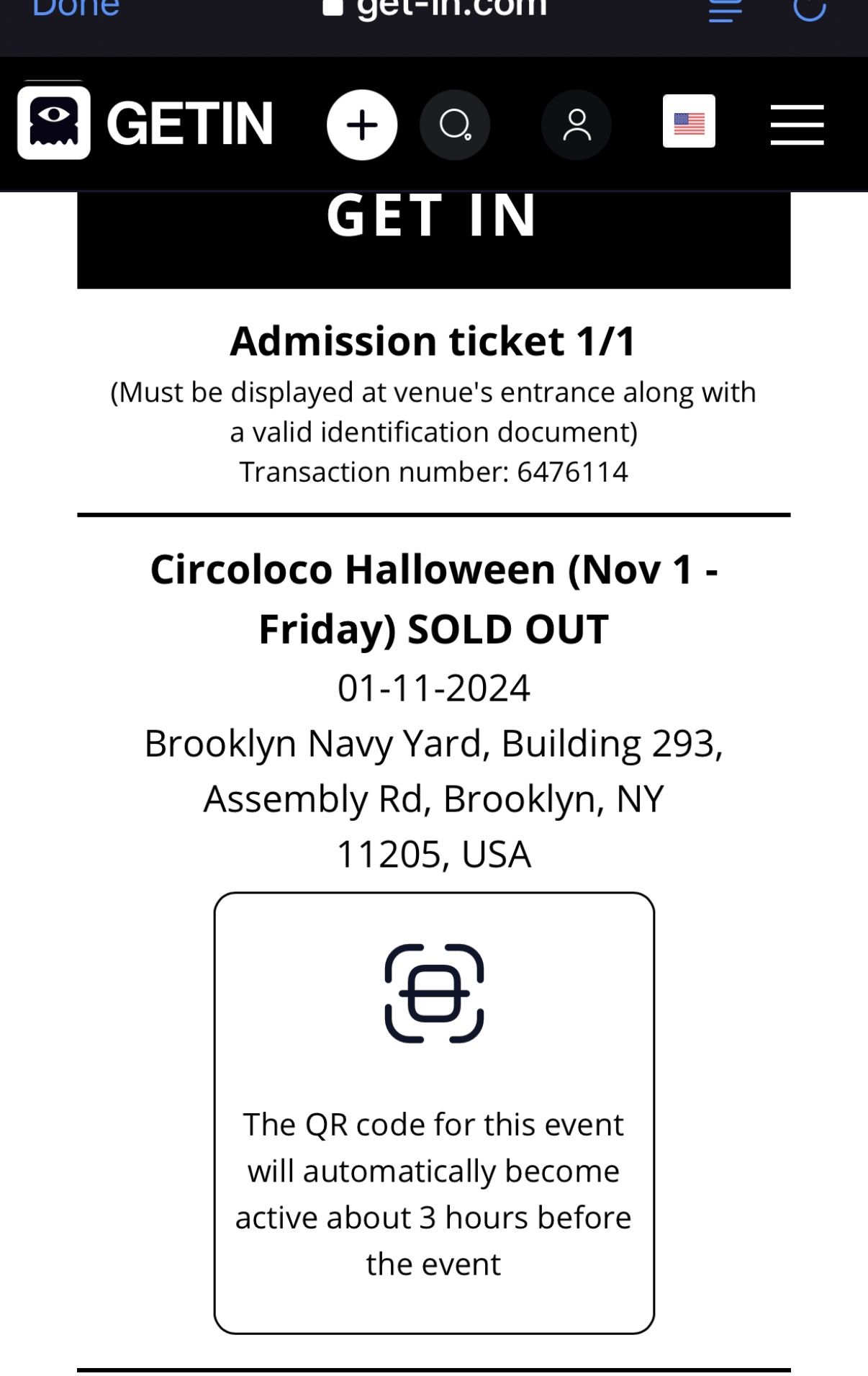 Circo Loco 1x Ticket