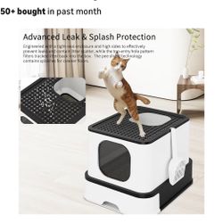 Stainless Steel Litter Box: Large Dual-Entry Enclosed Leakproof Design (p31)