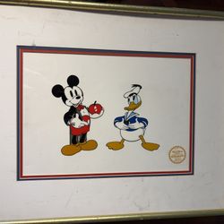 Disney Mickey Mouse & Donald Duck “Mickey’s Amateurs” LE Serigraph Cel COA