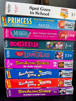 Vintage Disney VHS Lot – Little Mermaid, Sing-Alongs, Spot & More