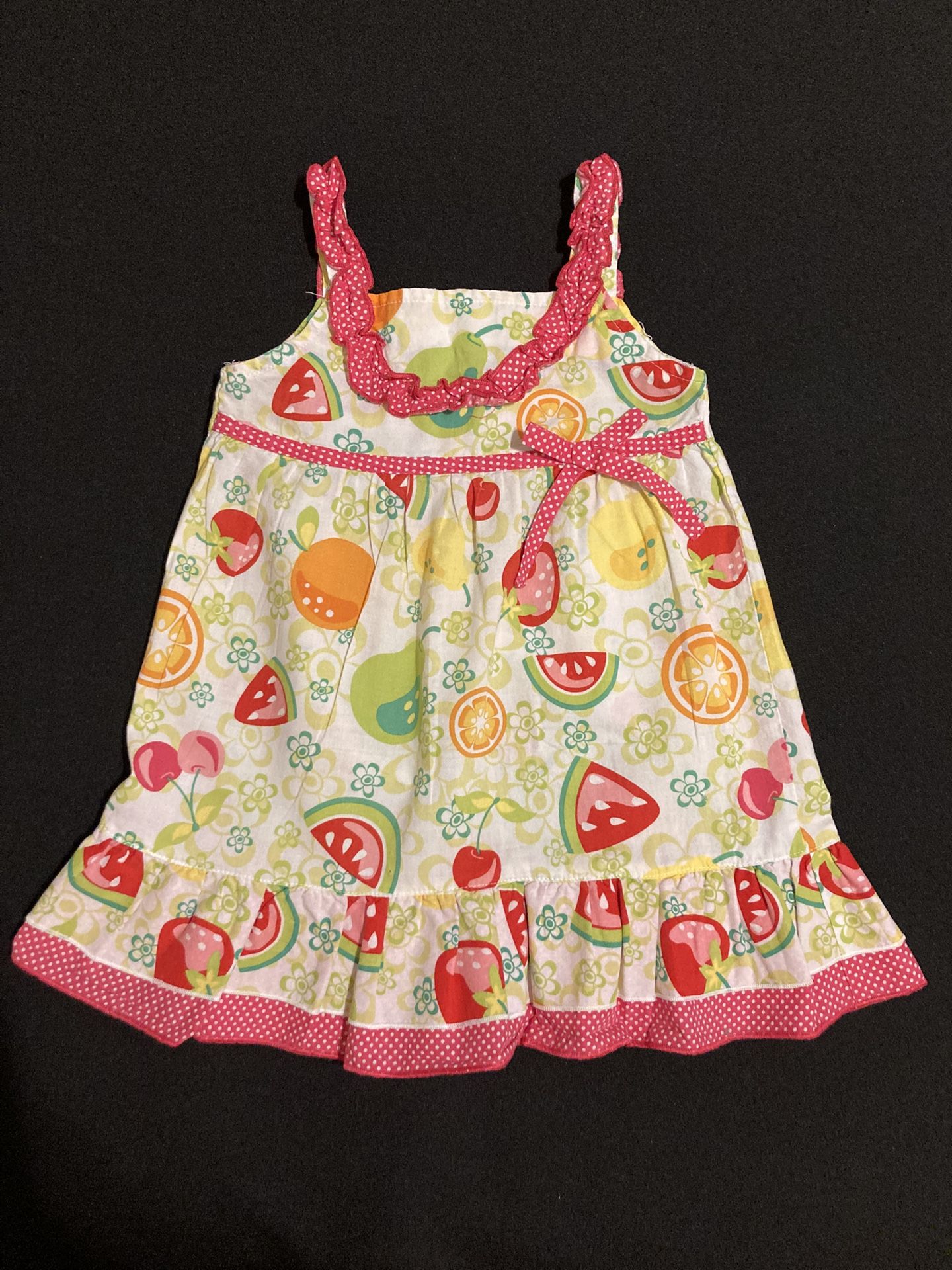 Koala Kids Toddler Girls Fruit Print Sundress Size 3T Vacation Resort Wear Luau