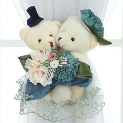 Teddy bear curtain tiebacks