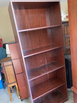 Large five shelf bookcase
