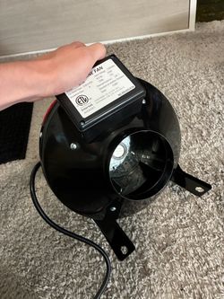 4” Inline fan + carbon filter