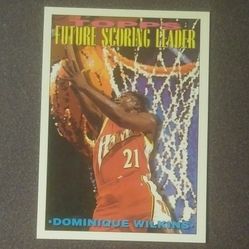 Topps 1993-94 Dominique Wilkins Atlanta Hawks #392 Hall Of Fame HOF Basketball Card Vintage Collectible Pro NBA
