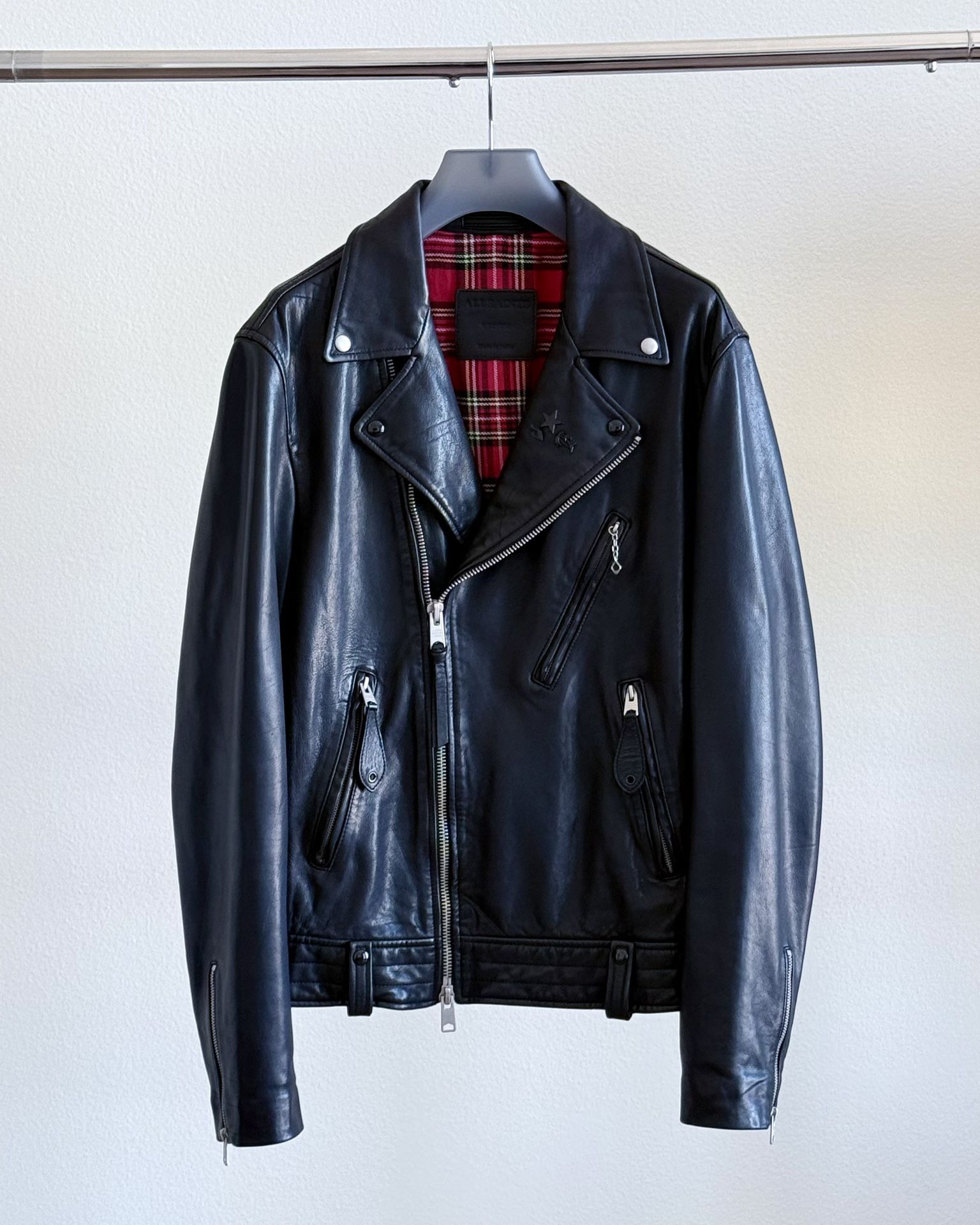 AllSaints Comet Biker Leather Jacket Size M - NEW