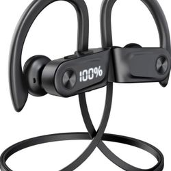 Brandnew Bluetooth Headphones Wireless Earbuds with Spatial Audio Bluetooth 5.4 IPX7 Waterproof Headphones with Digital Display Deep Bass Stereo Sound