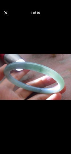 Certificate Jadeite Jade Grade A Natural Green Bangle Bracelet 59mm