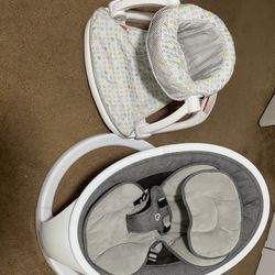 Baby Munchkin Enabled Bluetooth Swing And Fisher Price Sit-me-up 