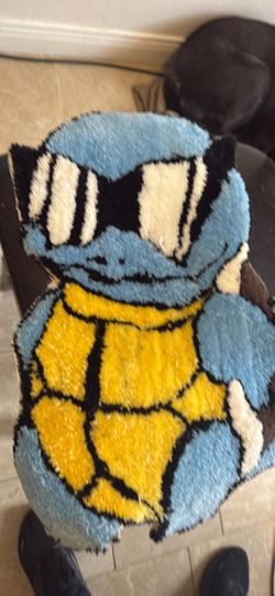 Handmade/ Homemade Squirtle Rug Tufted