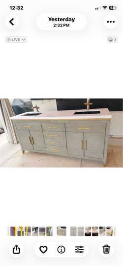 Dual sink vanity Top